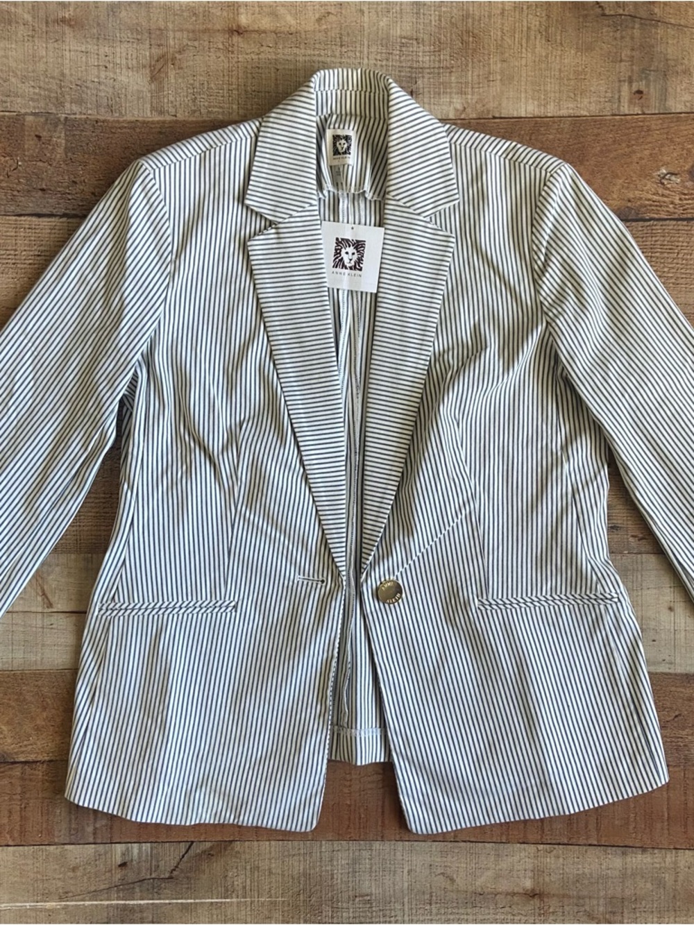 Anne Klein Striped Blazer M